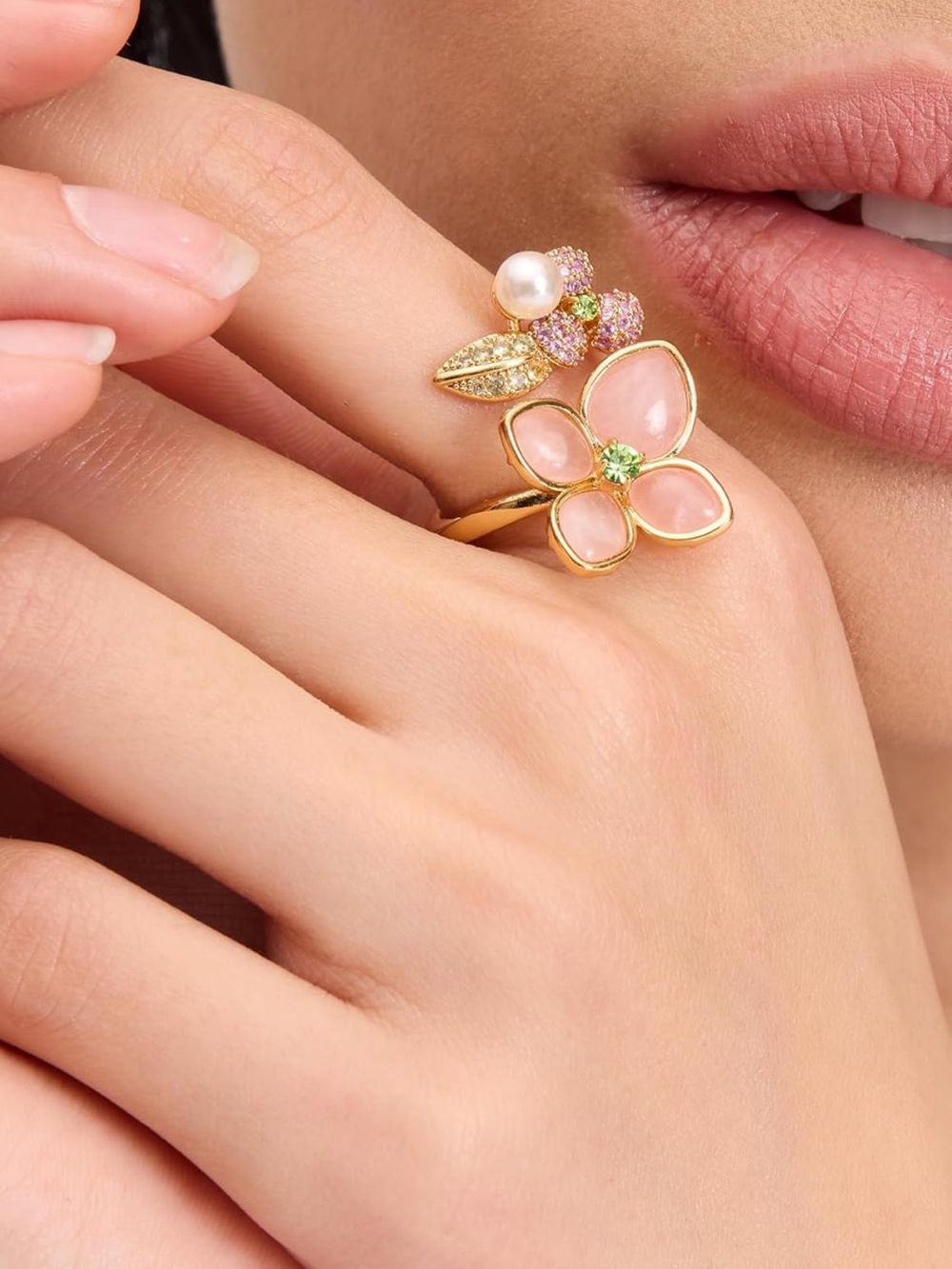 NWT $128 kate spade Pastel Petals Ring - Picture 5 of 12